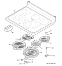 COOKTOP Diagram and Parts List for JBP77SM2SS  General Electric Range