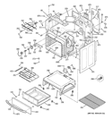 BODY PARTS Diagram and Parts List for JBP77SM2SS  General Electric Range
