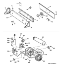 BACKSPLASH, BLOWER & MOTOR Diagram and Parts List for NISR333DTDWW  Hotpoint Dryer