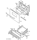DOOR & DRAWER PARTS Diagram and Parts List for JGBS07DEM2CC  General Electric Range