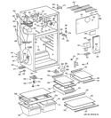 CABINET Diagram and Parts List for GTT18HCMERCC  General Electric Refrigerator