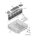 LOWER RACK ASSEMBLY Diagram and Parts List for ZBD6800N00WW  General Electric Dishwasher