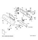 CONTROLS & BACKSPLASH Diagram and Parts List for WPRE6100G2WT  General Electric Washer