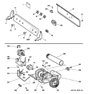 BACKSPLASH, BLOWER & MOTOR ASSEMBLY Diagram and Parts List for DSLVR48GH2WW  General Electric Dryer