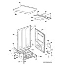 CABINET Diagram and Parts List for DVLR223EG5WW  General Electric Dryer