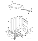 CABINET Diagram and Parts List for DWSR483GG5WW  General Electric Dryer