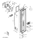 FREEZER DOOR Diagram and Parts List for PHE25MGTFFWW  General Electric Refrigerator