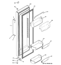 FRESH FOOD DOOR Diagram and Parts List for LSHF5MGXBEBB  General Electric Refrigerator