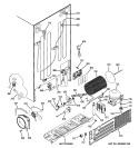 SEALED SYSTEM & MOTHER BOARD Diagram and Parts List for PJE25PGTFFKB  General Electric Refrigerator