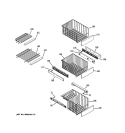 FREEZER SHELVES Diagram and Parts List for PJE25PGTFFSV  General Electric Refrigerator