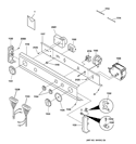 CONTROL PANEL Diagram and Parts List for WSM2700HAWWW  General Electric Washer Dryer Combo