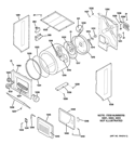 DOOR & DRUM PARTS Diagram and Parts List for WSM2700HAWWW  General Electric Washer Dryer Combo