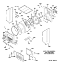 DOOR & DRUM PARTS Diagram and Parts List for WSM2700HBWWW  General Electric Washer Dryer Combo