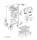 CABINET Diagram and Parts List for GTS18CBSBRCC  General Electric Refrigerator