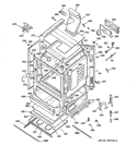 BODY PARTS Diagram and Parts List for JGBP88DEM1WW  General Electric Range