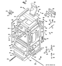 BODY PARTS Diagram and Parts List for PGB900SEM1SS  General Electric Range