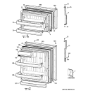 DOORS Diagram and Parts List for GTS18RBSBRWW  General Electric Refrigerator