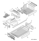 FREEZER SHELVES Diagram and Parts List for CFCP1NIXASS  General Electric Refrigerator