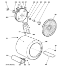DRUM Diagram and Parts List for DVLR223PG4WW  General Electric Dryer