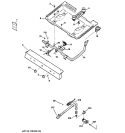 GAS & BURNER PARTS Diagram and Parts List for RGB508PEH5WH  Hotpoint Range