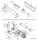 BACKSPLASH, BLOWER & MOTOR ASSEMBLY Diagram and Parts List for NWXR483EG7WW  Hotpoint Dryer