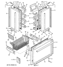 DOORS Diagram and Parts List for PFIE1NFWBAKB  General Electric Refrigerator