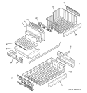 FREEZER SHELVES Diagram and Parts List for PDCS1NBXBLSS  General Electric Refrigerator