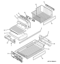 FREEZER SHELVES Diagram and Parts List for PDCS1NBXBRSS  General Electric Refrigerator