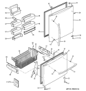 DOORS Diagram and Parts List for PDSS5NBXBRSS  General Electric Refrigerator