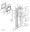 FRESH FOOD DOOR Diagram and Parts List for DSF26DHWAWW  General Electric Refrigerator