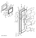 FRESH FOOD DOOR Diagram and Parts List for DSL26DHWCSS  General Electric Refrigerator