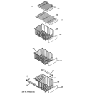 FREEZER SHELVES Diagram and Parts List for GSL25LGWASS  General Electric Refrigerator