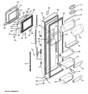 FRESH FOOD DOOR Diagram and Parts List for PSE29NHWGCWW  General Electric Refrigerator