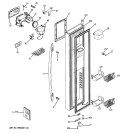 FREEZER DOOR Diagram and Parts List for PSS26SHTHSS  General Electric Refrigerator