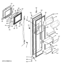 FRESH FOOD DOOR Diagram and Parts List for PSS26SHTHSS  General Electric Refrigerator