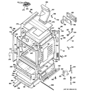 BODY PARTS Diagram and Parts List for JGB290DEN1WW  General Electric Range
