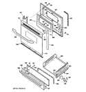 DOOR & DRAWER PARTS Diagram and Parts List for JGBS18DEN1CC  General Electric Range