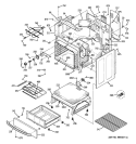 BODY PARTS Diagram and Parts List for JBP74SN1SS  General Electric Range