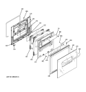 DOOR Diagram and Parts List for JGRP20SEN1SS  General Electric Range