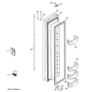 FREEZER DOOR Diagram and Parts List for ZISS420NRKSS  General Electric Refrigerator