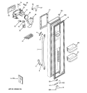 FREEZER DOOR Diagram and Parts List for GCE23LHWGFBB  General Electric Refrigerator
