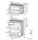 DOORS Diagram and Parts List for GTS18EBSBRBB  General Electric Refrigerator