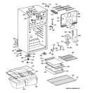 CABINET Diagram and Parts List for CTS18FBSBRWW  General Electric Refrigerator