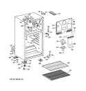 CABINET Diagram and Parts List for GTR18ZBSBRWW  General Electric Refrigerator