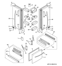 DOORS Diagram and Parts List for PFS22MIWBBB  General Electric Refrigerator