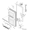 FREEZER DOOR Diagram and Parts List for FUF14DUARWW  General Electric Freezer