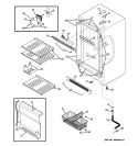 CABINET Diagram and Parts List for FUF14DUARWW  General Electric Freezer