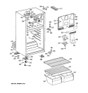 CABINET Diagram and Parts List for GTS18ABSBLWW  General Electric Refrigerator