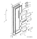 FRESH FOOD DOOR Diagram and Parts List for GCE21MGTIFSS  General Electric Refrigerator