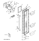 FREEZER DOOR Diagram and Parts List for GSC22QGTIBB  General Electric Refrigerator